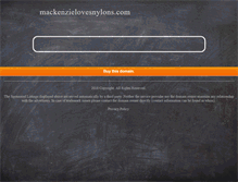 Tablet Screenshot of mackenzielovesnylons.com
